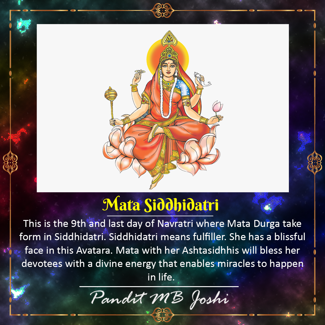 9th day of Navratri is dedicated to Mata Siddhidatri